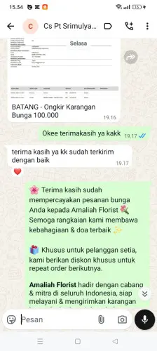 Testimonial Papan Bunga cianjur